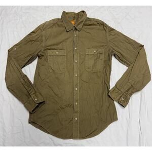 Hugo Boss Shirt Button Down Long Sleeve Men’s Size L Color Brown